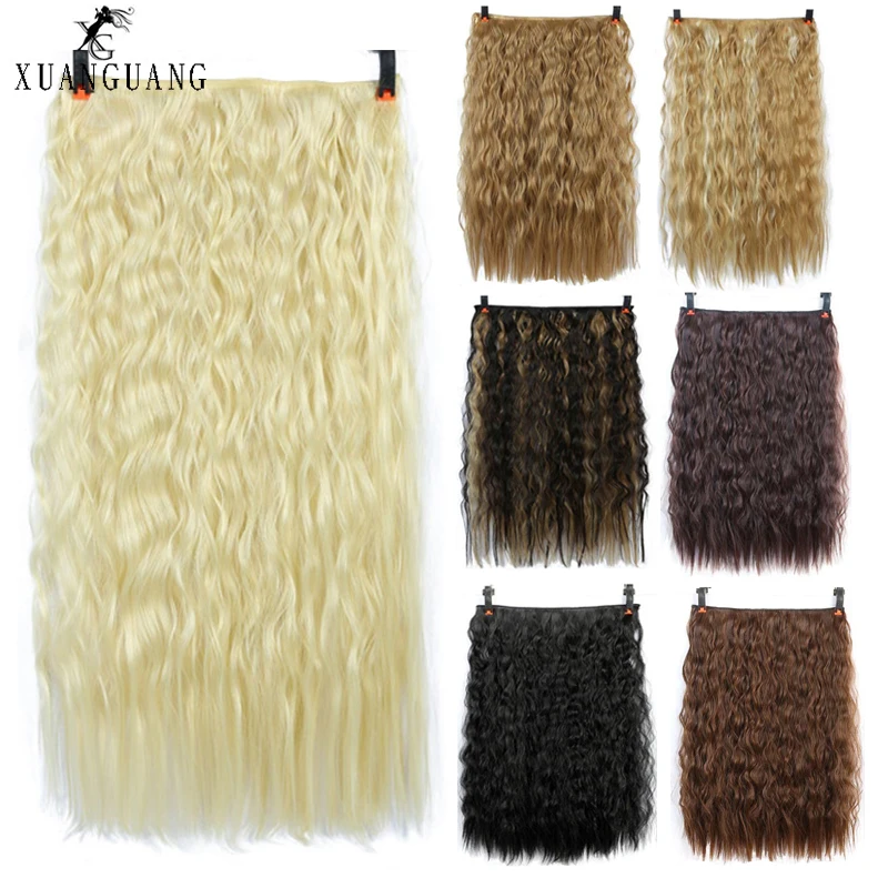 Высокотемпературные синтетические волосы XUANGUANG для наращивания черно