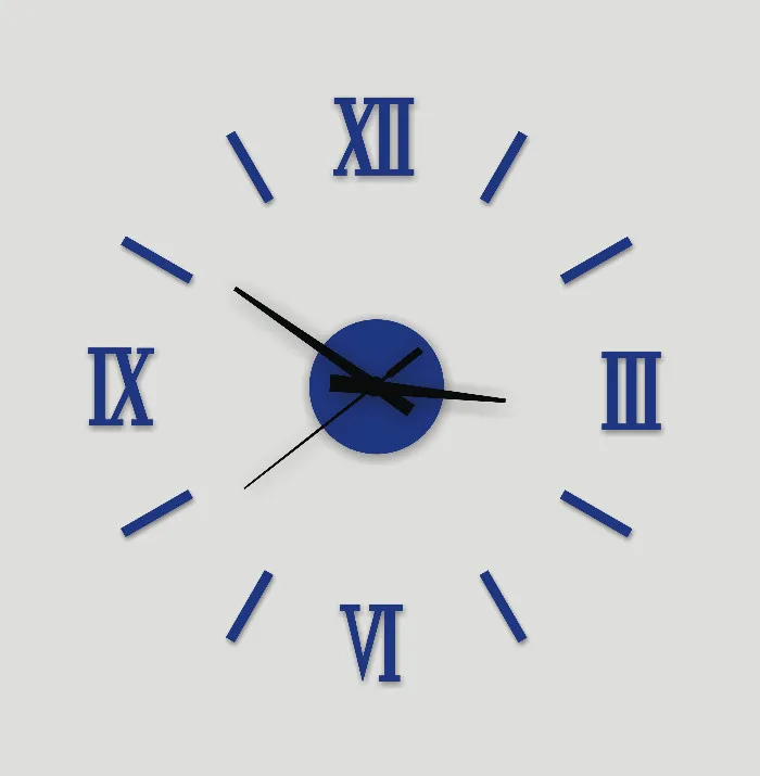 Простые современные настенные часы наклейка искусство сделай сам большие с