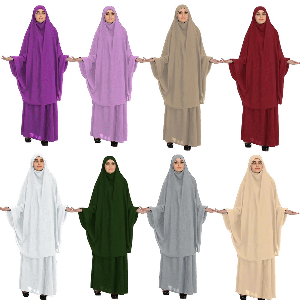 2 шт висячий женщин молитва полное покрытие хиджаб шарф длинная юбка макси