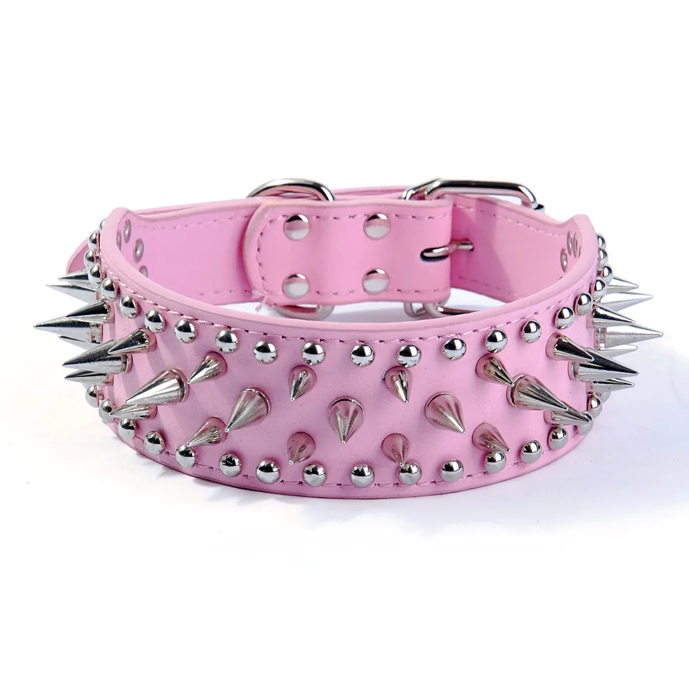 Ошейники с шипами для больших собак аксессуары ремень товары животных ожерелье