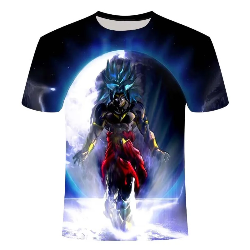 

New summer polyester fabric fashion casual animation eye-catching large size boys personality short-sleeved T-sleeve