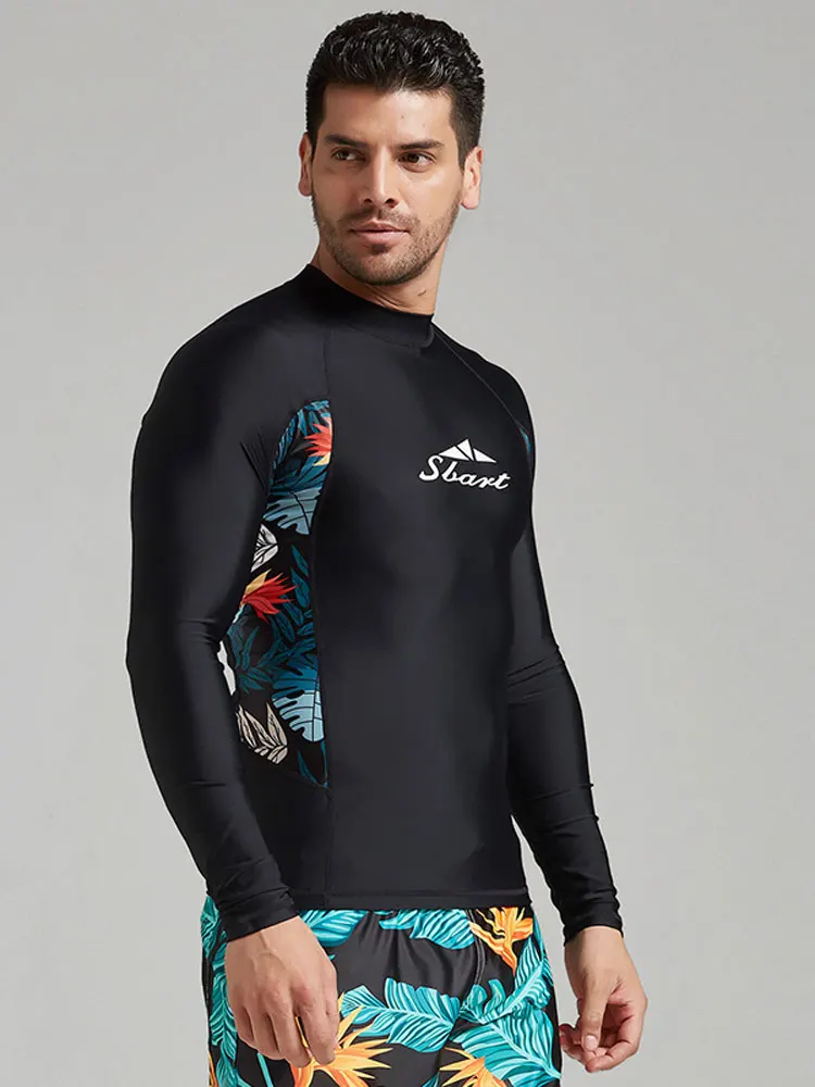 

Men's Long Sleeve Rashguard UPF 50+ Sun Protection Rash Guard Shirt Swimming Surfing Tee Basic Layer Tops Wetsuit Compression