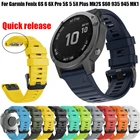 Ремешок для наручных часов QuickFit, силиконовый браслет для Garmin Fenix 6 6X Pro 5 5X Plus 3 3HR Fenix6S Fenix5S mk2s Easyfit, 26 22 20 мм