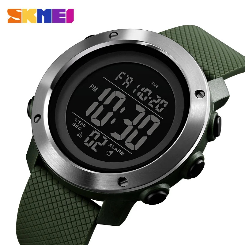 SKMEI Для мужчин модные Повседневное спортивные часы светодиодный электронные