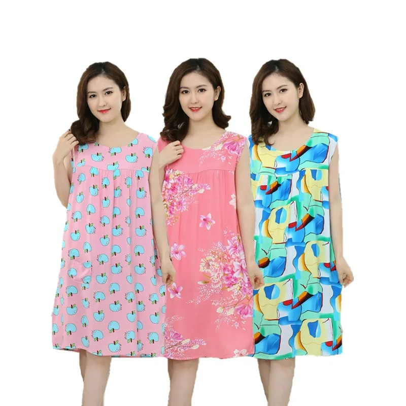 Women Plus Size M- XXXXL Floral Sleep Shirt Dress Nightgown Women Cotton Nightdress Nightshirt Ladies Nightwear Pijama Sleepwear