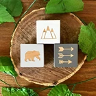 3 шт., детский деревянный брусок в скандинавском стиле, 6 х6х6 см