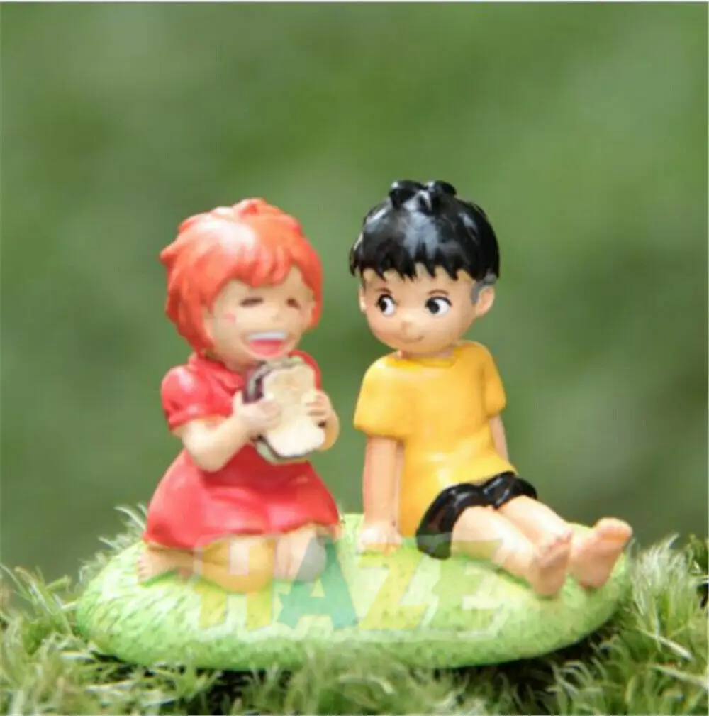 Модель игрушек Ponyo on the Cliff фигурка Поньо Sousky 4 см украшение из смолы милая кукла