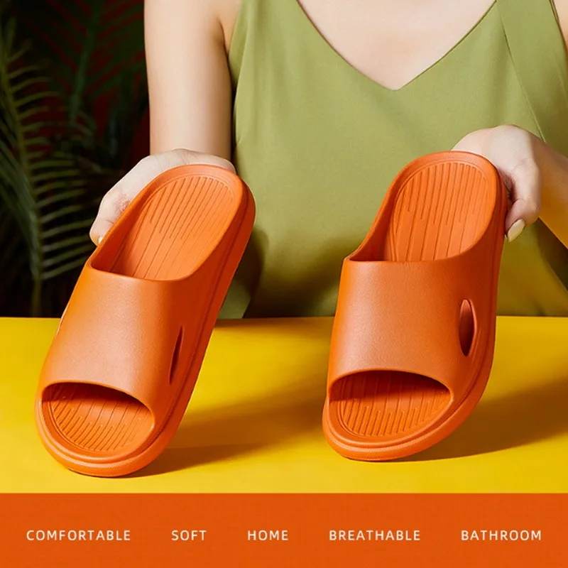 

Family Couple Indoor Slippers Soft Comfortable Woman Man Slides Non-Slip Leaking Quick Dry Thick-Soled Eva Integrated Shoes