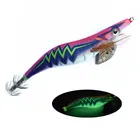 1 шт. деревянная рыболовная приманка в виде креветки 2,5 #3,0 #3,5 #, свинцовый грузила, кальмар, 3D глаза, светящиеся приманки, крючки, искусственные приманки для креветки