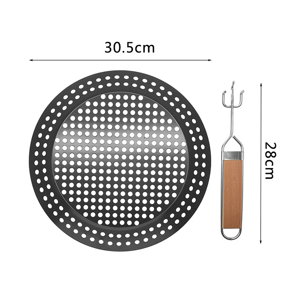 Draining Tray Round Oil Hole Pan Detachable Handle Cooling Dish Cooking Plate suitable for BBQ chicken wing | Дом и сад