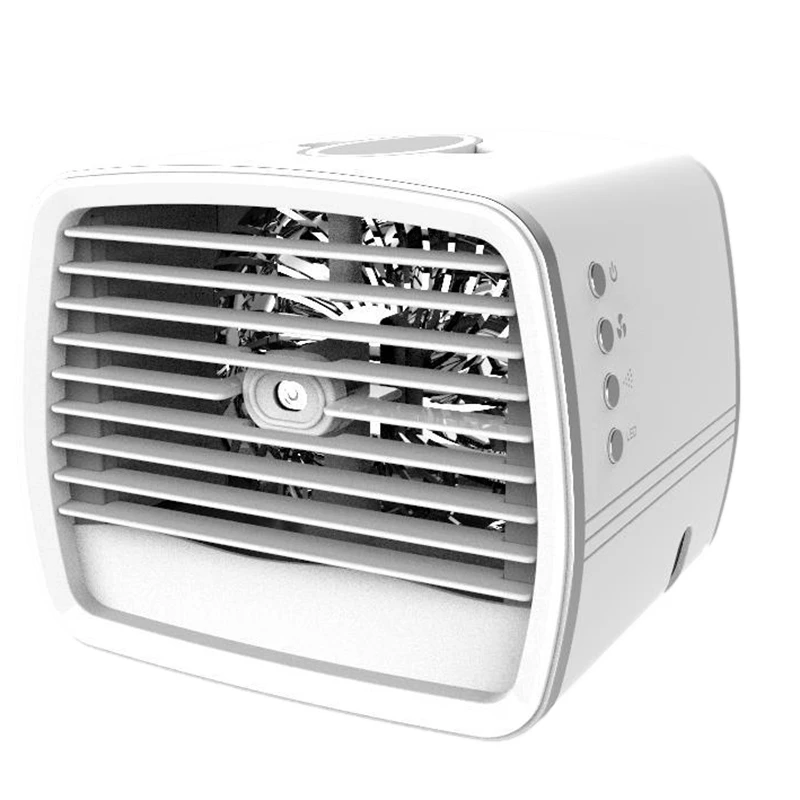 

New Personal Air Conditioner, Quiet USB Mini Air Cooler with LED Light, for Small Room/Office/Dorm/Bedroom