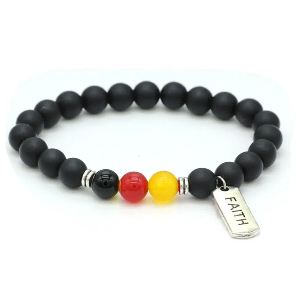 

Браслет DGW из натуральных камней для мужчин, Италия, Германия, браслет из бисера для йоги, семейная вера, женский браслет из искусственных ча...