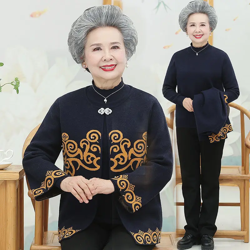 Для мамы Сезон весна-осень Верхняя одежда Топы бабушка из двух предметов