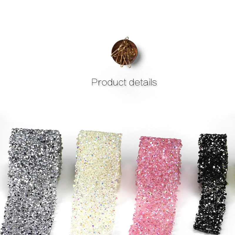 Цветные стразы для горячей фиксации 1 ярд аппликации свадебного платья с