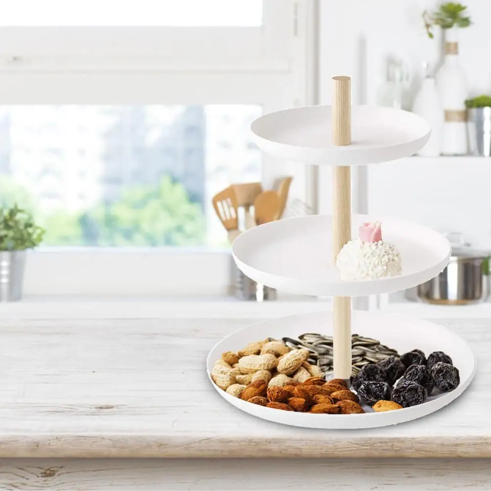 3 уровневые подносы для торта декоративные пластиковые закусок компактные