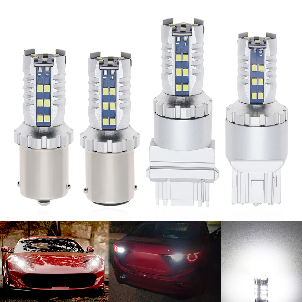 

2PCS 1156 BA15S P21W BAU15S PY21W LED T20 7440 W21W P21/5W 1157 BAY15D led Bulbs 144smd CanBus lamp For Turn Signal Light 12V