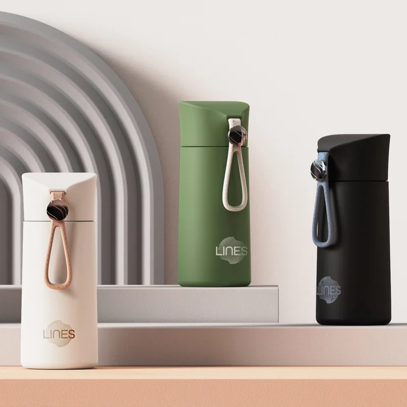 

Girls Vacuum Flask Cute Portable Mini Thermos Cup With Handle 304 Stainless Steel Leakproof Antiskid Insulation Hot Water Cup