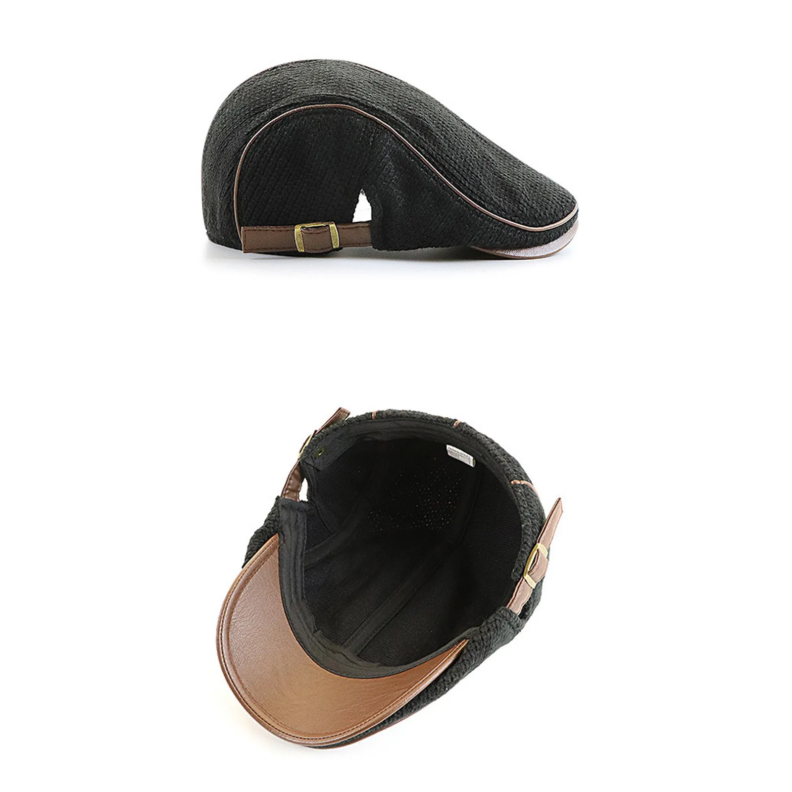 Для Мужчин's берет в стиле винтаж вязаная шапка на плоской подошве Кепки мягкий