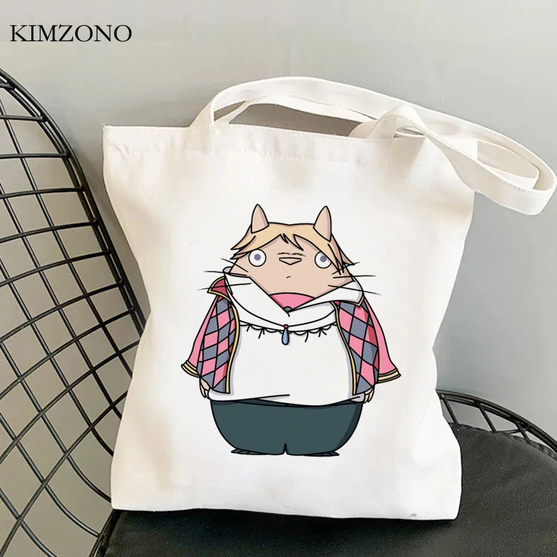 

Сумка для покупок Totoro, Холщовая Сумка для покупок, сумка из переработанных материалов, многоразовые тканевые сумки, многоразовые сумки