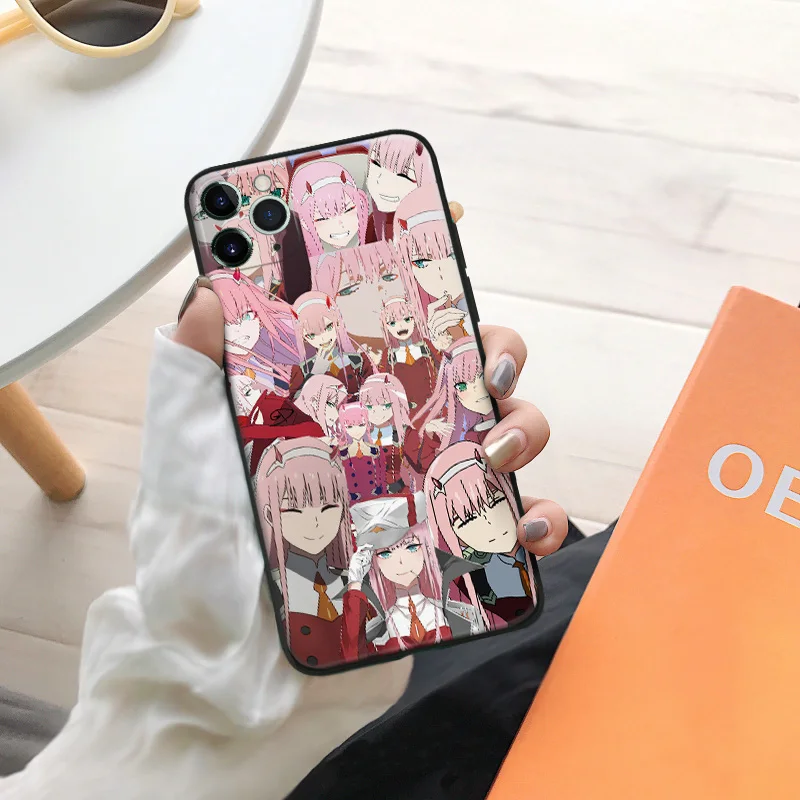 zero two darling in the franxx anime for iphone se 6 6s 7 8 plus x xr xs 11 pro max soft silicone phone case cover shell free global shipping