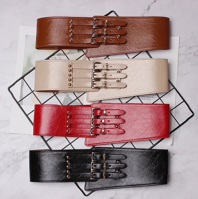 

Женский модельный ремень из искусственной кожи, эластичный пояс, Женский корсет, пояс, ремни, декоративный широкий пояс TB1387