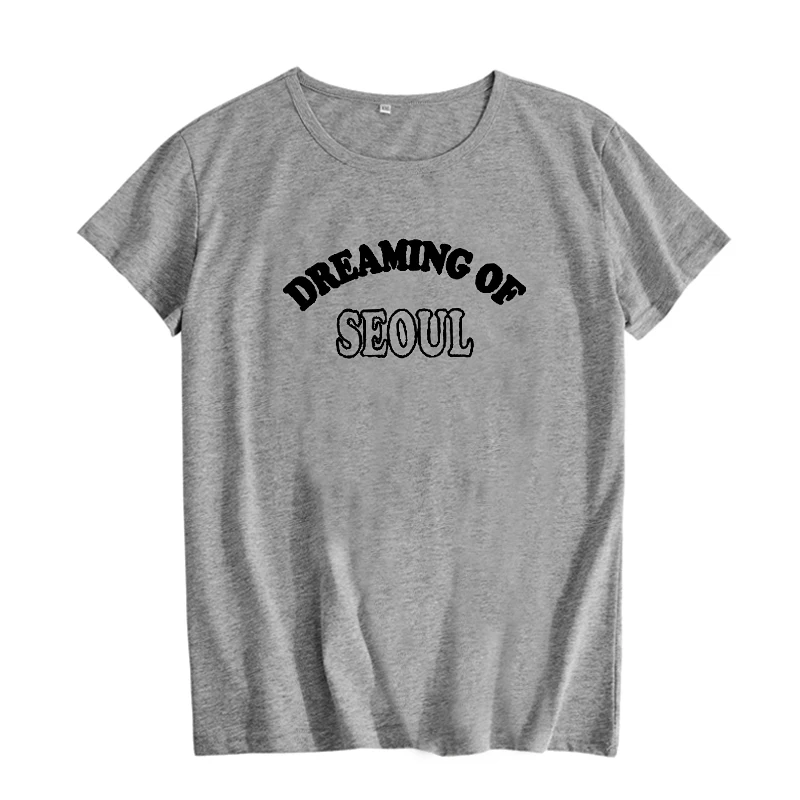 Женская футболка в стиле панк рок Dreaming of хип хоп корейская мода|womens tumblr tops|t shirt women