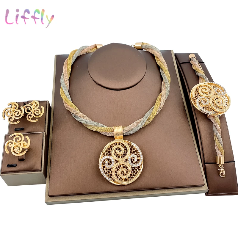 Модные Ювелирные наборы индийская Свадебная Подвеска Ожерелье очаровательное