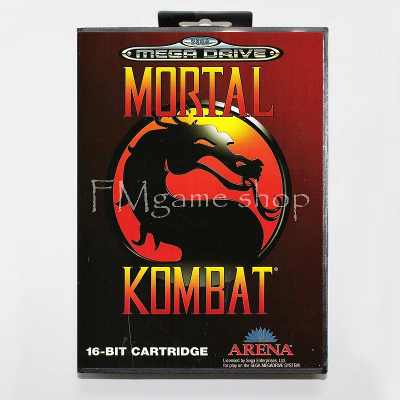 Чехол Mortal Kombat с коробкой для 16-битной карты памяти SEGA видеоигр Sega Mega Drive Genesis Card ps