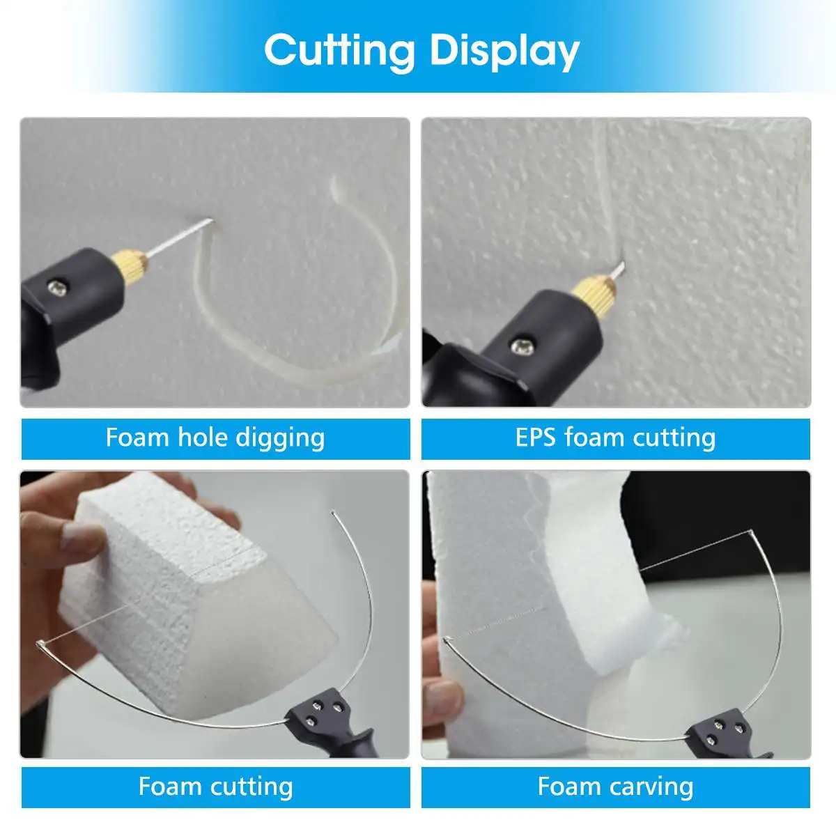 8Pcs 100V-240V Portable Electric Foam Cutting Machine Styrofoam Pen Cutter Hot Wire Knife Tool Kits 3 in 1 | Дом и сад