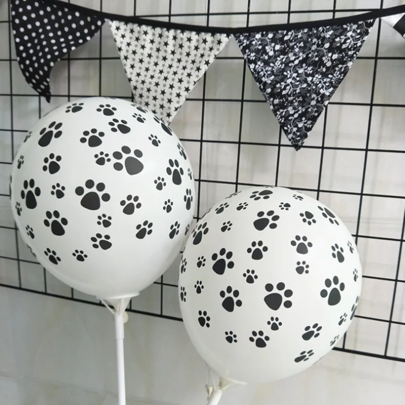 10pcs/Lot 12Inch Paws Print Dog Party Latex Balloons Kids Birthday Gift Baby Shower Pet Toys Christmas Decoration Globos - купить по