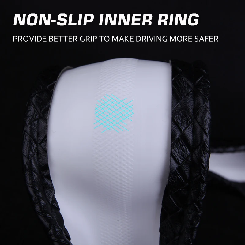 Karcle чехол рулевого колеса автомобиля из искусственной кожи Нескользящая 38 см