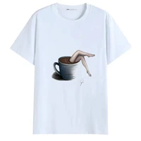 graphic tees tops coffee color tshirts women funny t shirt white tops casual short camisetas mujer_t shirt o neck t shirt