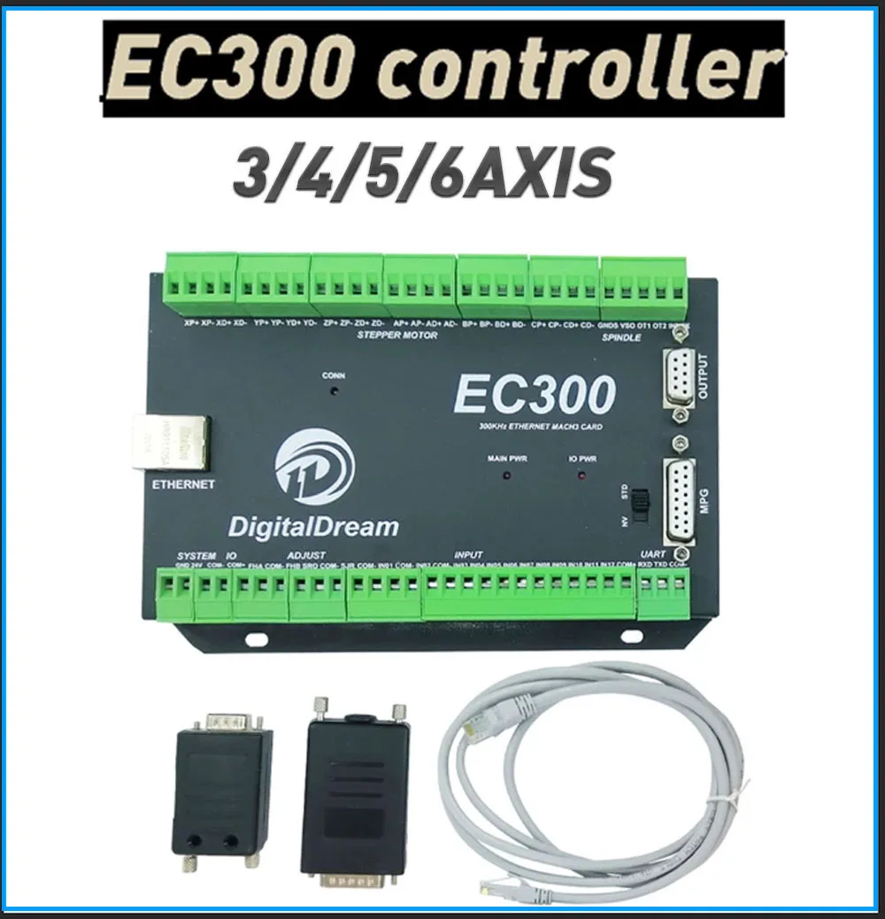 Новинка EC300 3/4/3 5-осевой USB-контроллер движения Ethernet CNC Mach3 5/6 кГц карта контроля для