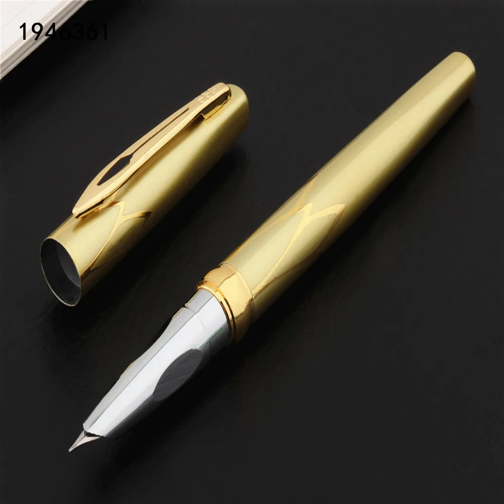 Ручка перьевая золотистая с тонким наконечником 3019|fountain pen|good fountain penquality pens |
