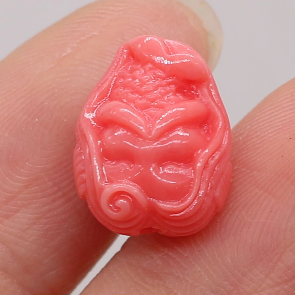 

10Pcs Small Beads Charming Red Koi Coral Through-Hole Beads for Jewelry Making DIY Necklaces Bracelet Accessories 8x10mm