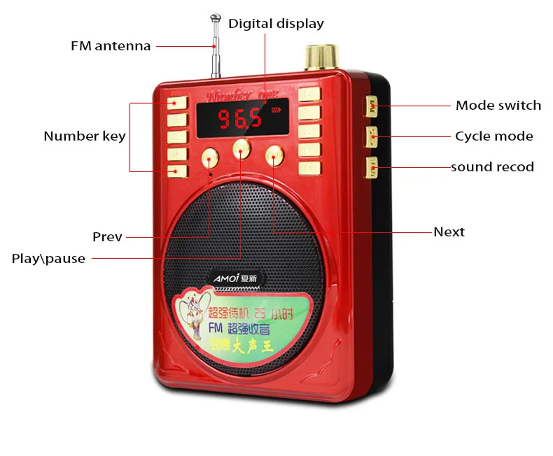 Переносной динамик K82 3 5 дюйма TF USB FM-радио поддержка наушников микрофон для