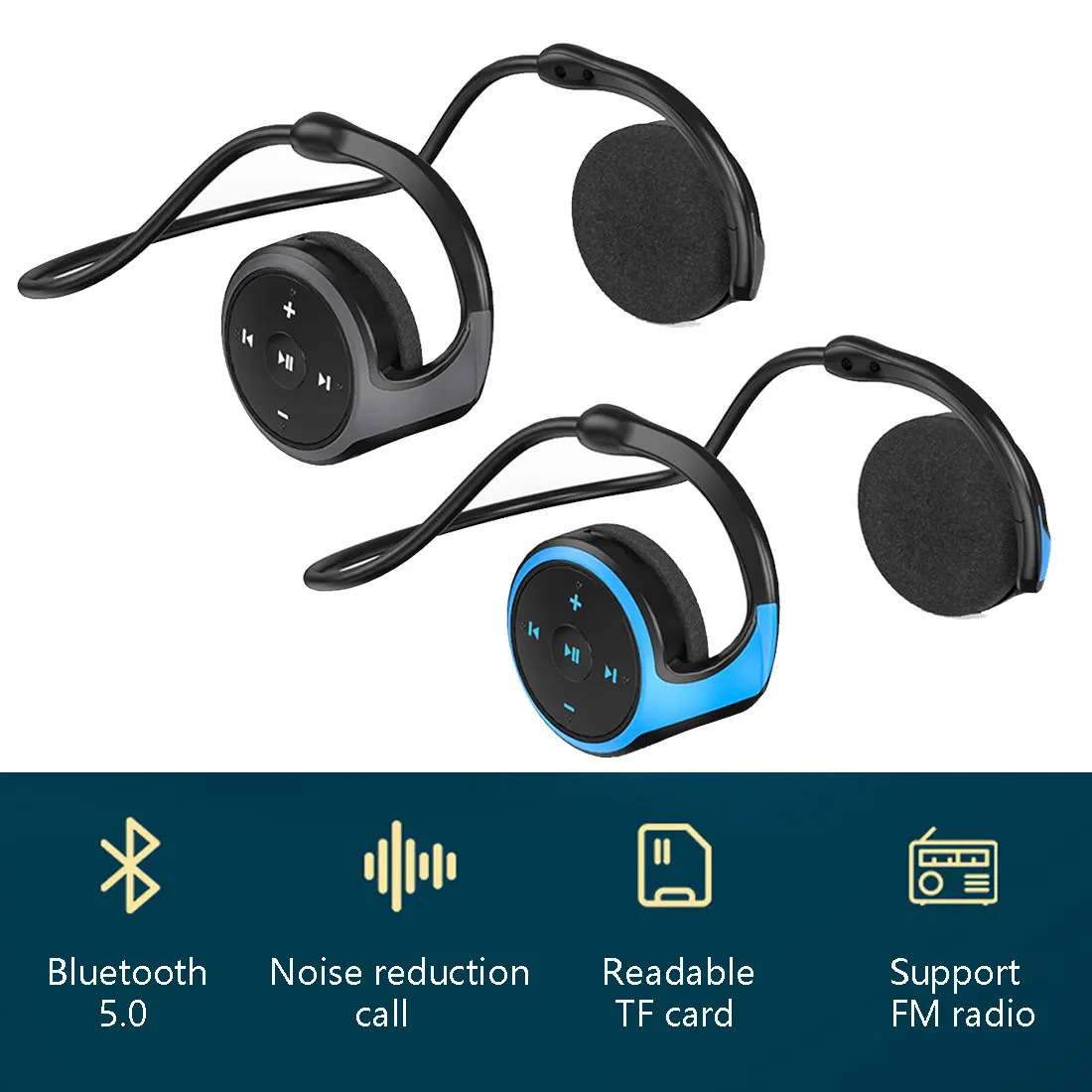

The new Wireless Earphone 3in1 Bluetooth Neck-Mounted Headset Waterproof MP3 Player Music Sports Headphones With Microphone