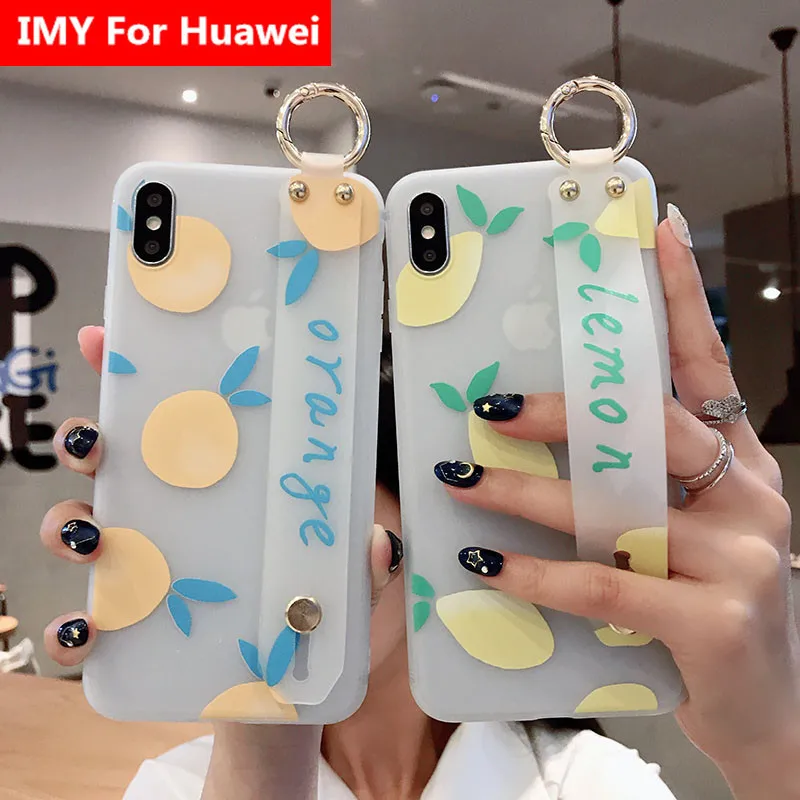 Мягкий чехол из ТПУ с ремешком на запястье для Huawei P40 pro P30 lite P20 P10 Mate 10 20 30