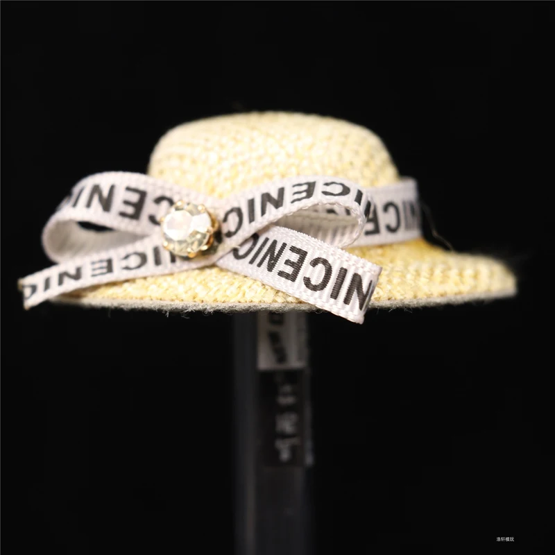 Модель женской соломенной шляпы с козырьком масштаб 1/6 для экшн-фигурок 12 дюймов