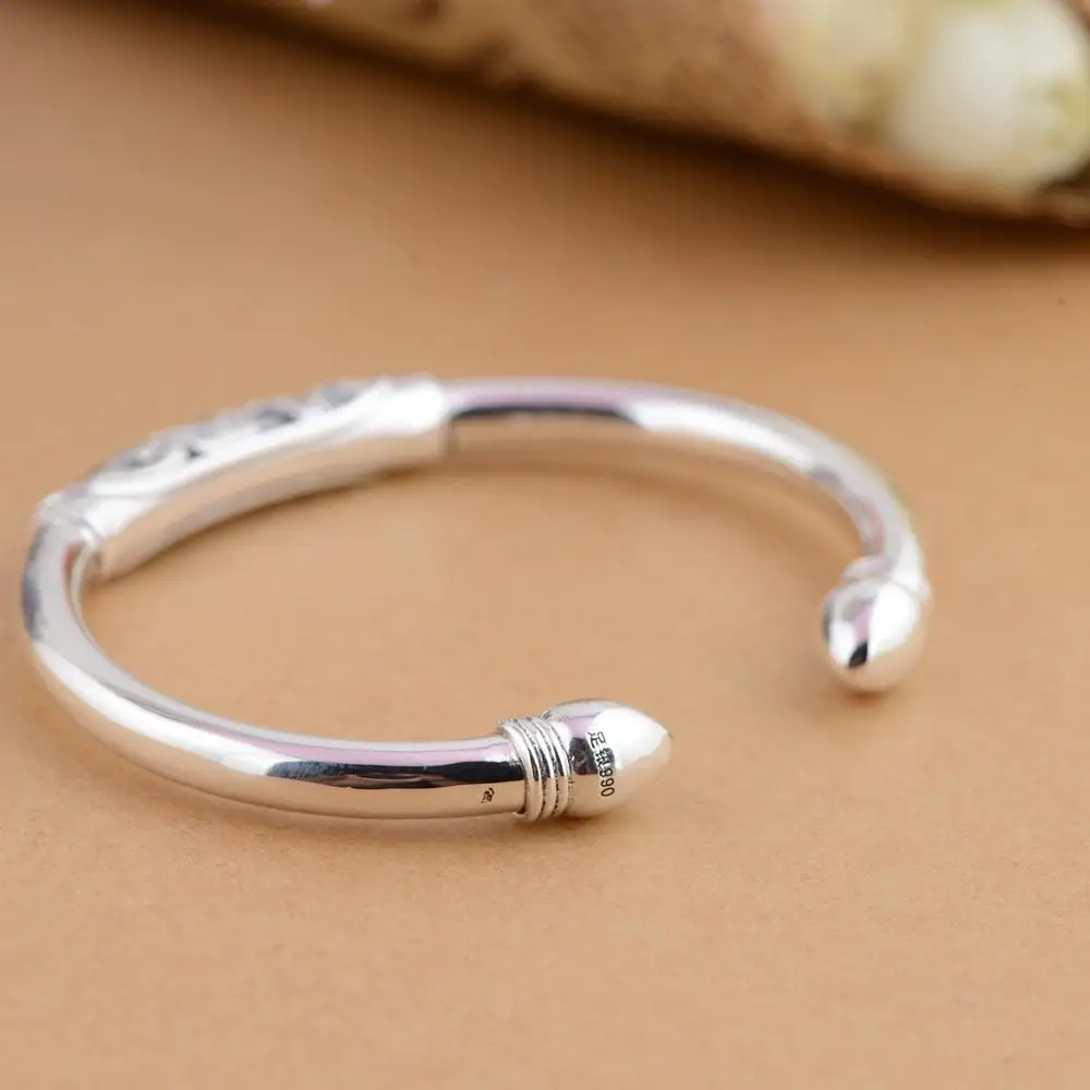 Женский браслет BALMORA из серебра 925 пробы с цветами в стиле ретро|bracelet bangle for women|bangles