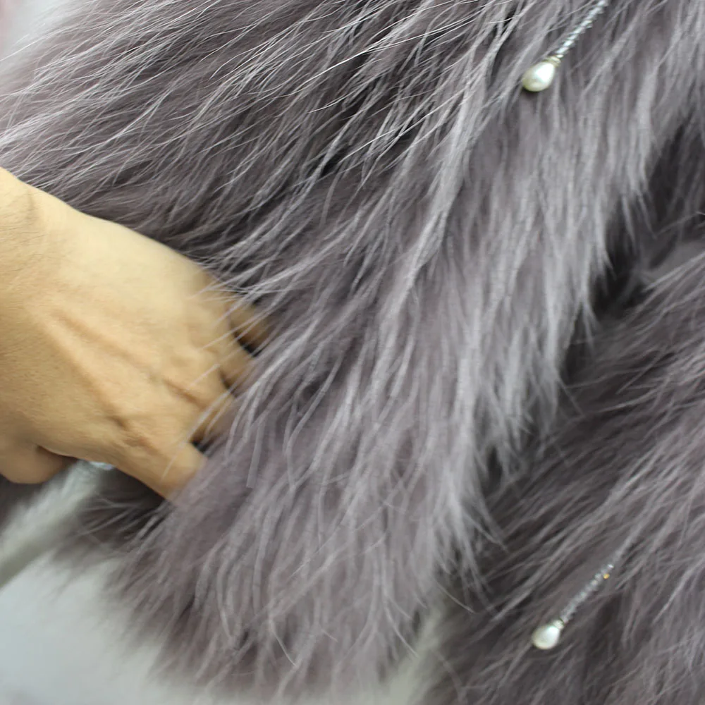 Linhaoshengyue 2020 hot fashion  women Real raccoon fur short coat  Real fur