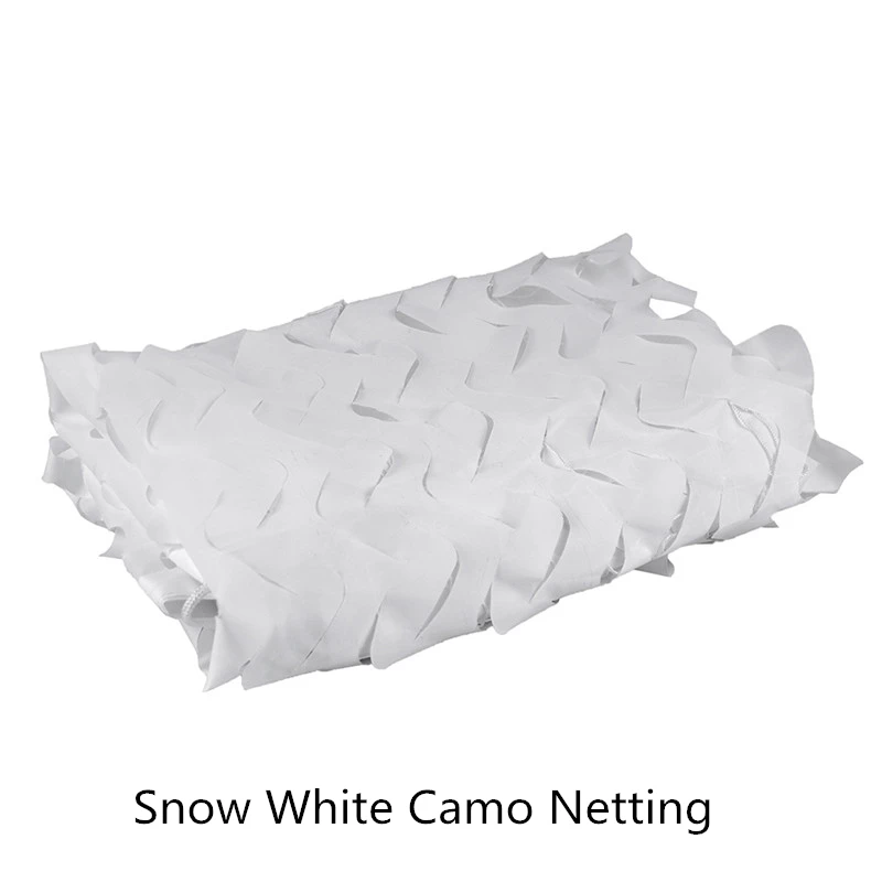 Snow White 1,5 м* 4 м домашние садовые беседки камуфляжная сетка военный автомобиль крышка Кемпинг Охота навес палатки для праздников солнцезащитный камуфляж сетка - Цвет: Snow White