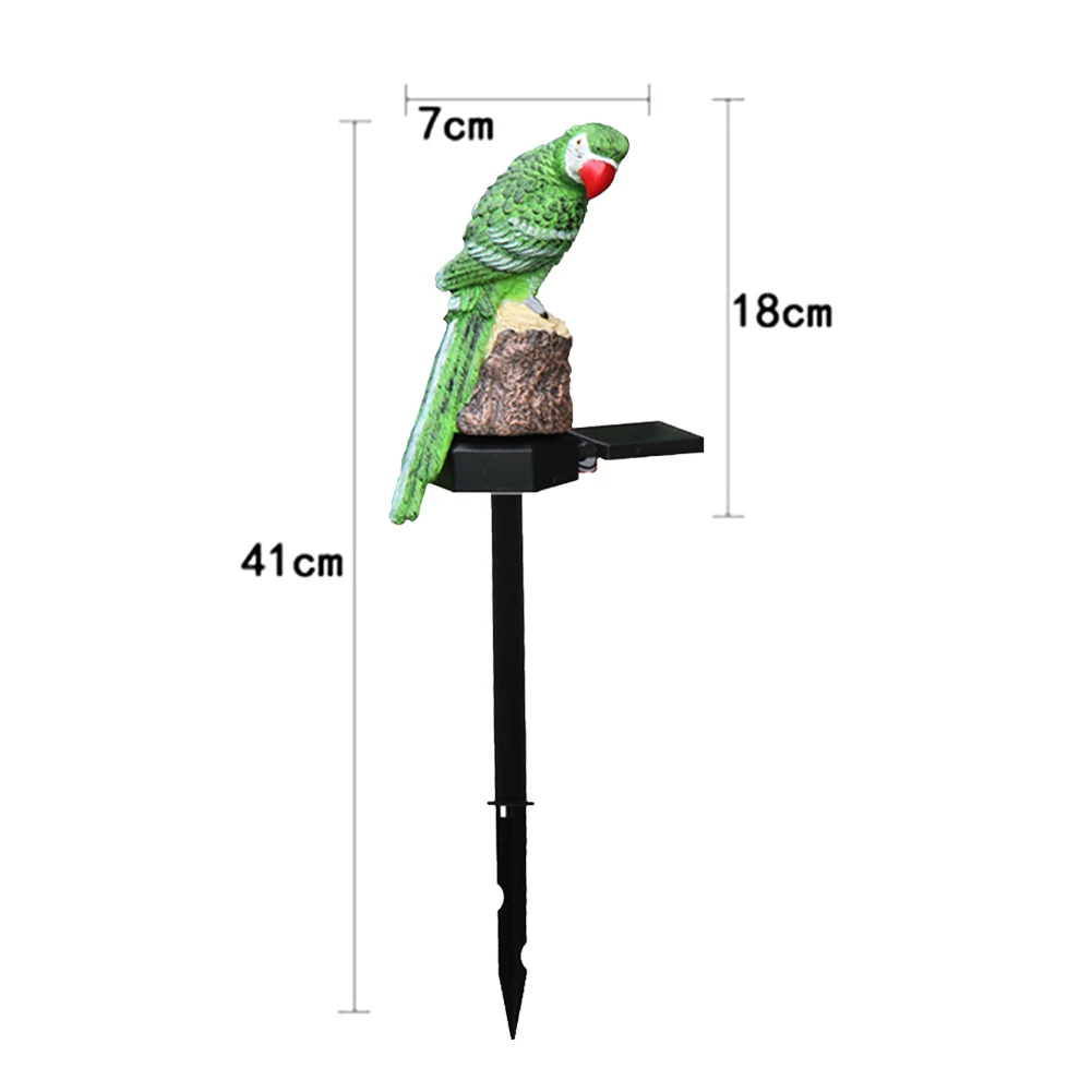 

Warm White LED Solar Light Simulation Parrot Lamp Outdoor Waterproof Garden Lawn Stakes Light for Home Courtyard Decoration