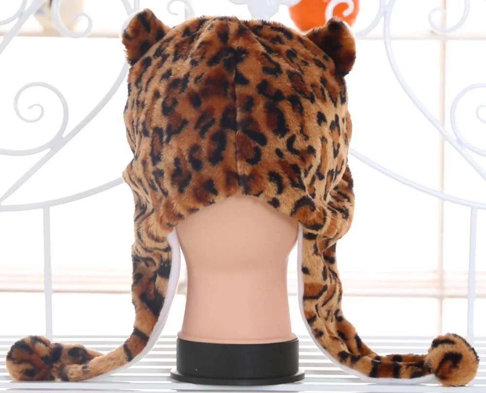 Детская шапка-бини с леопардовым принтом на Хэллоуин