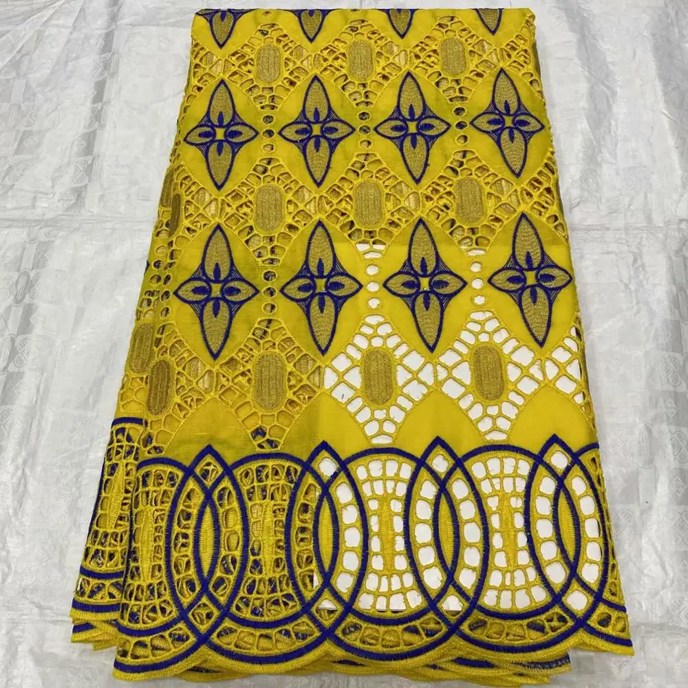 

Elegant Party African Cotton Lace Material Embroidery Dry Lace Fabric For Clothing OCH100 (5Yards/Lot) Many Color