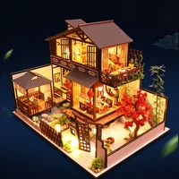 cutebee diy dollhouse miniature with furniture wooden miniaturas doll house puzzle toys for children christmas gifts p2