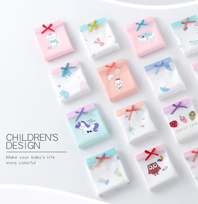 Нижнее белье из чистого хлопка для девочек 2 предмета лоскутные трусы-боксеры