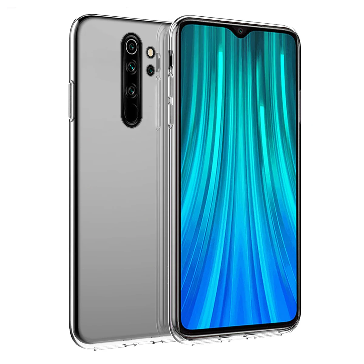 Чехол для Xiaomi Redmi Note 8 pro тонкий мягкий прозрачный бампер из ТПУ противоударный