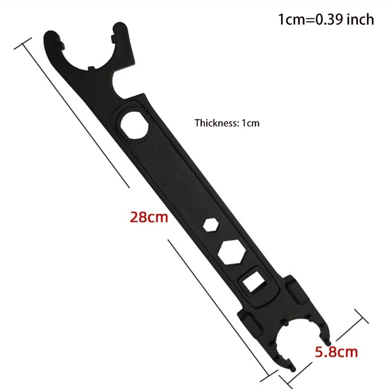 

Wrench Barrel Nut Stock Tool 28cm Length AR15/M4 Multi Purpose Combo Wrench Tool