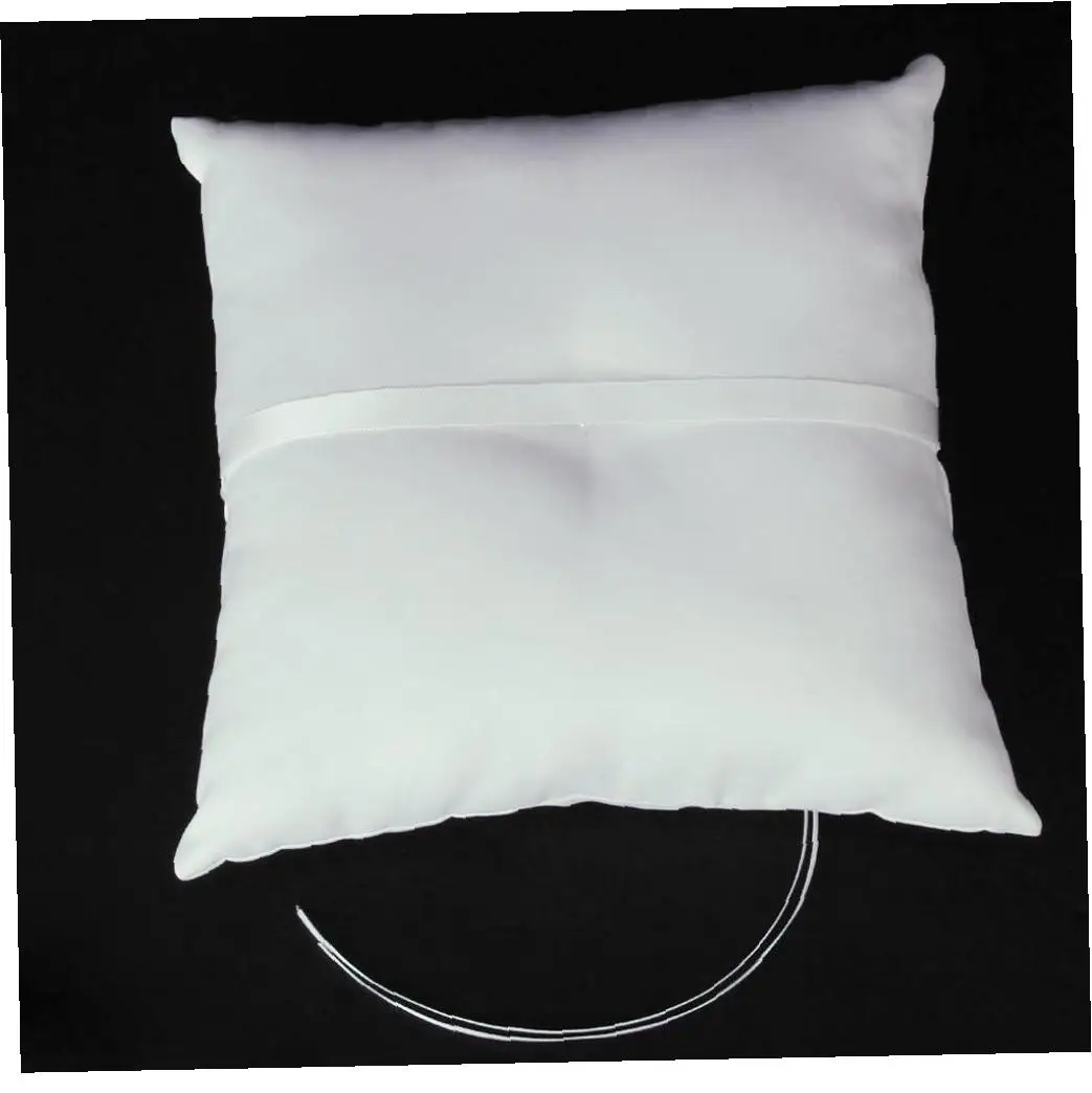 Кольцо носителя подушка синий романтические розы лента лук кольцо Подушка